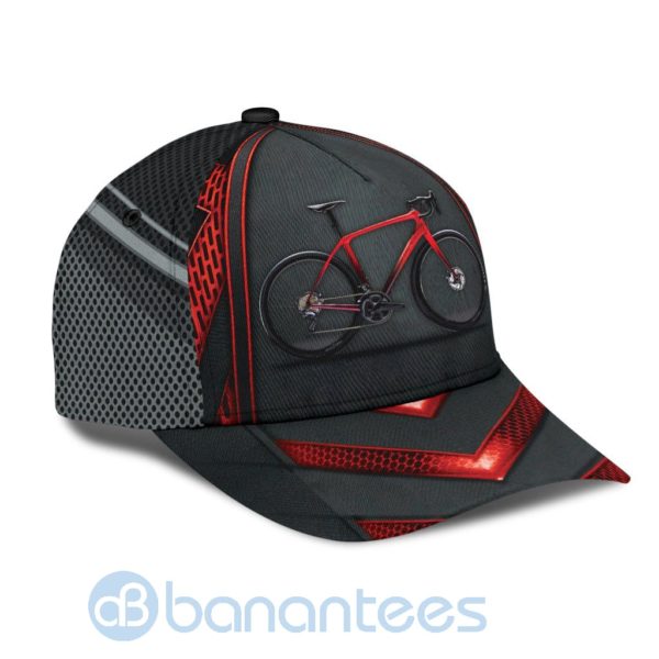 Bike Black And Red All Over Printed 3D Cap Product Photo