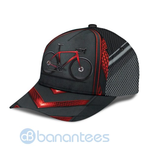 Bike Black And Red All Over Printed 3D Cap Product Photo