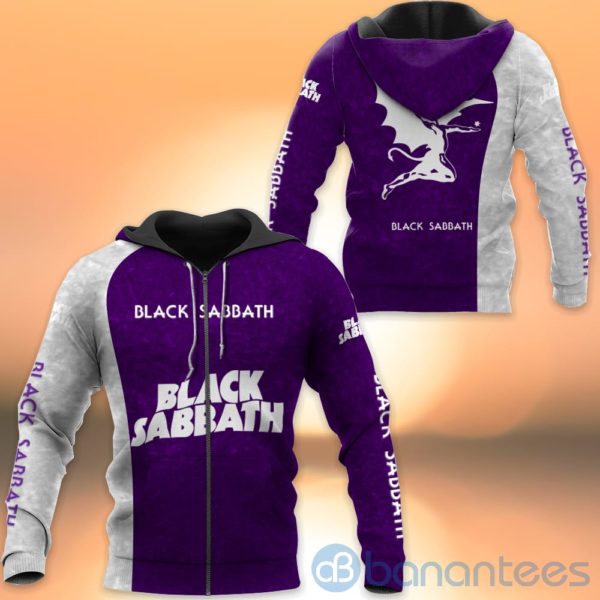 Black Sabbath Purple All Over Printed Hoodies Zip Hoodies Product Photo