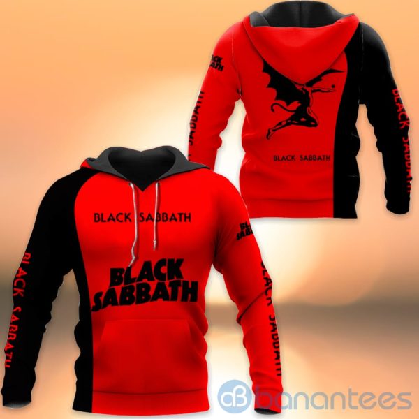Black Sabbath Team Red And Black All Over Printed Hoodies Zip Hoodies Product Photo