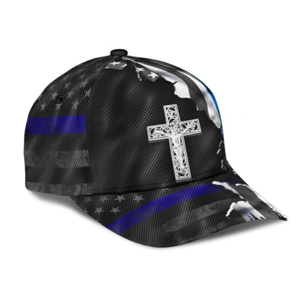 Blue Flag Jesus All Over Printed 3D Cap Product Photo