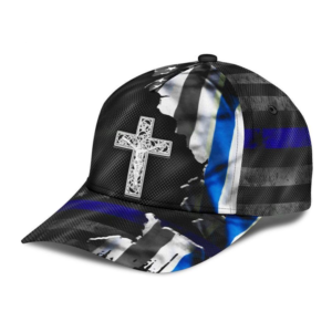 Blue Flag Jesus All Over Printed 3D Cap Product Photo