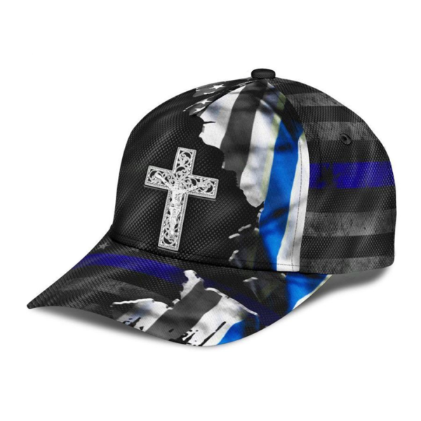 Blue Flag Jesus All Over Printed 3D Cap Product Photo
