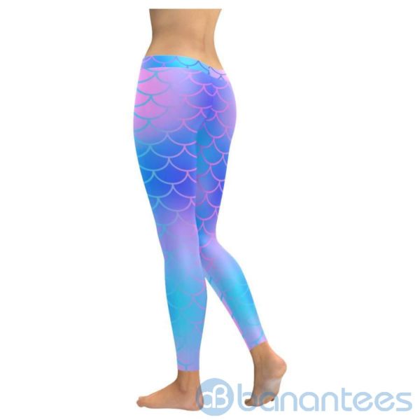 Blue Mermaid Tail Leggings For Women Product Photo