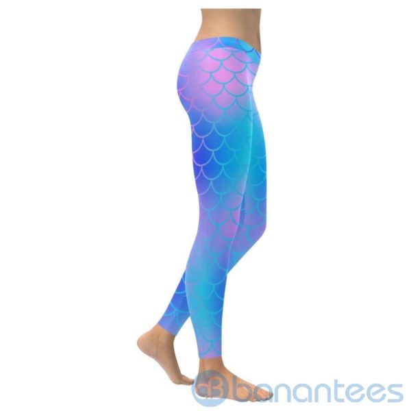 Blue Mermaid Tail Leggings For Women Product Photo