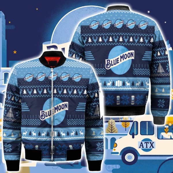 Blue Moon Beer Ugly Christmas All Over Printed 3D Shirt Product Photo