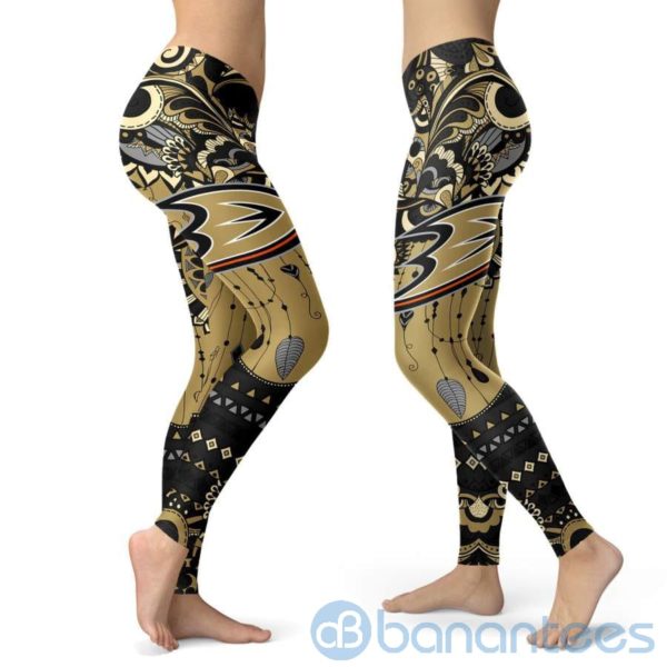 Boho Style Anaheim Ducks Leggings For Women Product Photo