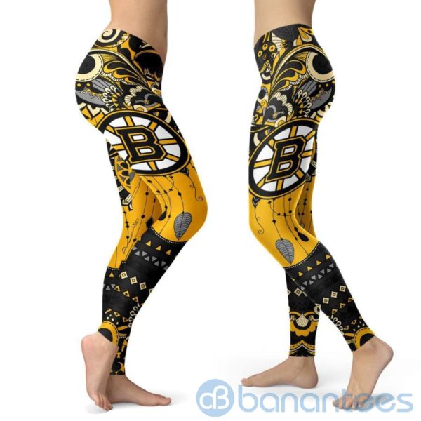 Boho Style Boston Bruins Leggings For Women Product Photo