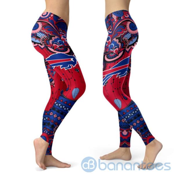 Boho Style Buffalo Bills Leggings For Women Product Photo