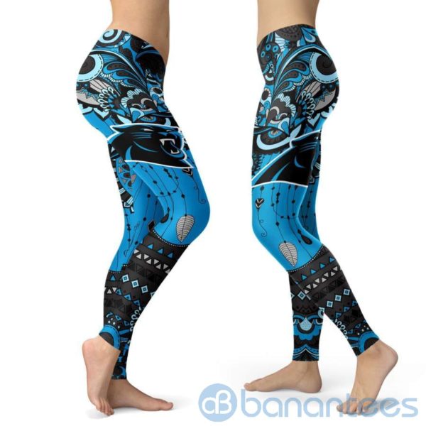 Boho Style Carolina Panthers Leggings For Women Product Photo