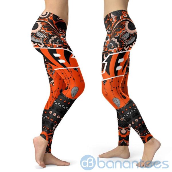 Boho Style Cincinnati Bengals Leggings For Women Product Photo