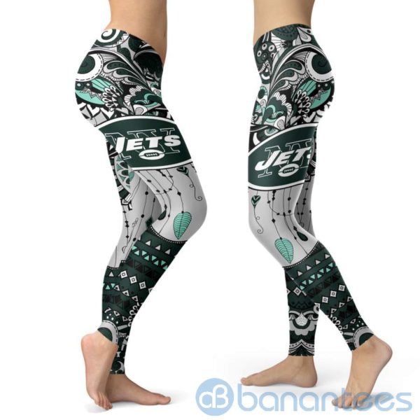 Boho Style New York Jets Leggings For Women Product Photo