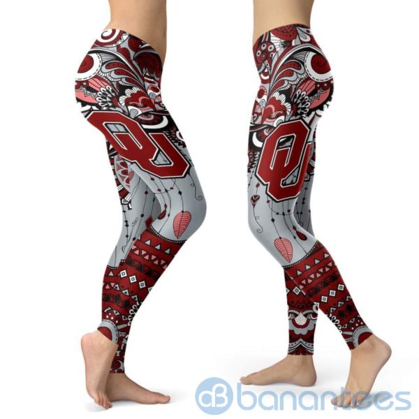 Boho Style Oklahoma Sooners Leggings For Women Product Photo