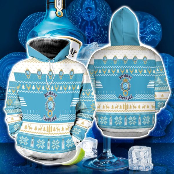 Bombay Sapphire Ugly Christmas All Over Printed 3D Shirt Product Photo
