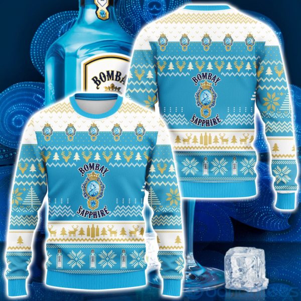Bombay Sapphire Ugly Christmas All Over Printed 3D Shirt Product Photo