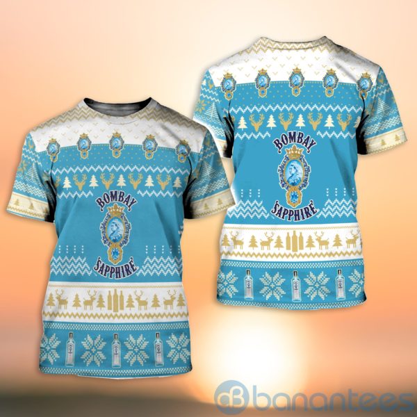 Bombay Sapphire Ugly Christmas All Over Printed 3D Shirt Product Photo