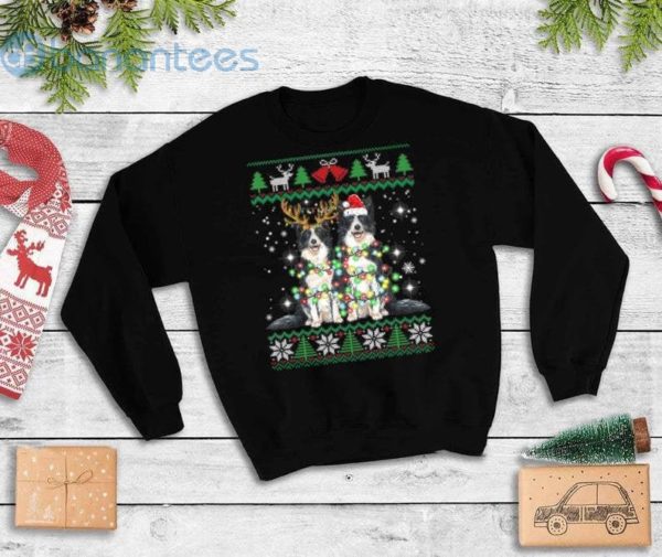 Border Collie Funny Christmas Graphic Sweatshirt For Men And Women Product Photo