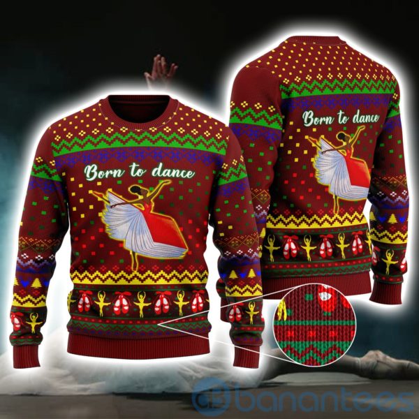Born To Dance Ballet Girl Ugly Christmas All Over Printed 3D Shirt Product Photo