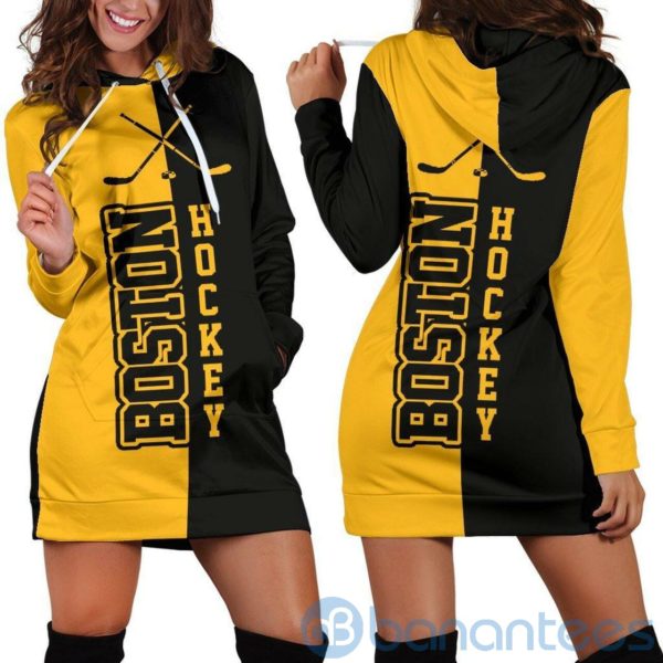 Boston Hockey Hoodie Dress For Women Product Photo