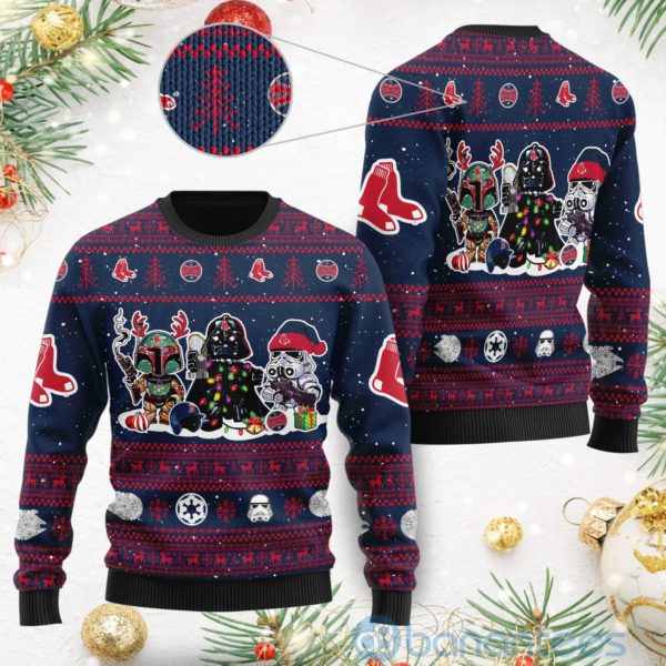 Boston Red Sox Star Wars Ugly Christmas 3D Sweater Product Photo