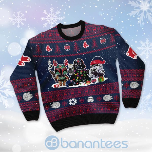 Boston Red Sox Star Wars Ugly Christmas 3D Sweater Product Photo