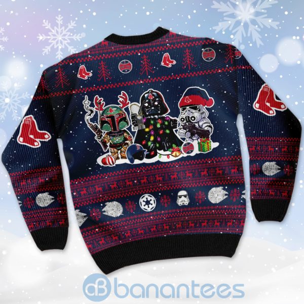 Boston Red Sox Star Wars Ugly Christmas 3D Sweater Product Photo