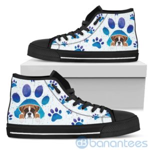 Boxer Paws Dog Lover High Top Shoes Product Photo