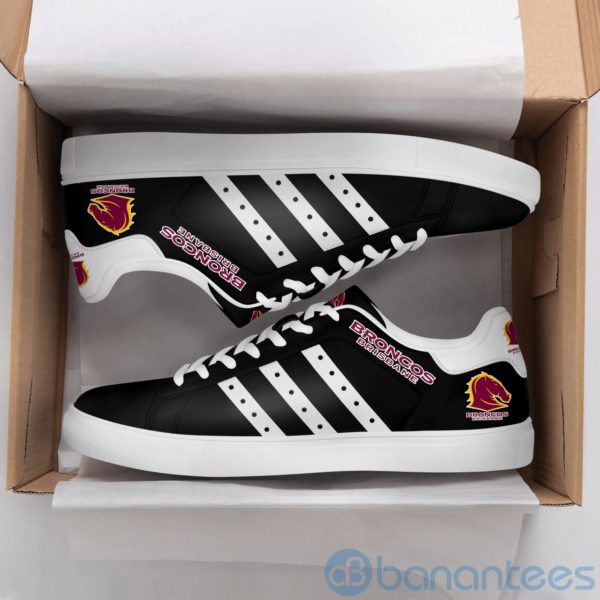 Brisbane Broncos White Striped Black Low Top Skate Shoes Product Photo