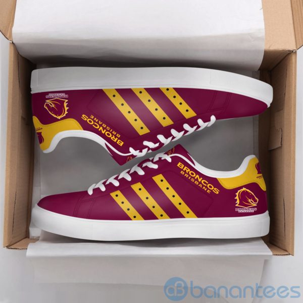 Brisbane Broncos Yellow Striped Low Top Skate Shoes Product Photo