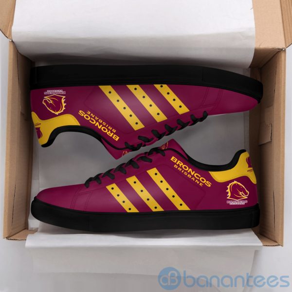 Brisbane Broncos Yellow Striped Low Top Skate Shoes Product Photo