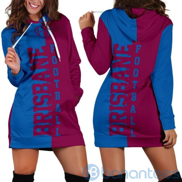 Brisbane Football Hoodie Dress For Women Product Photo