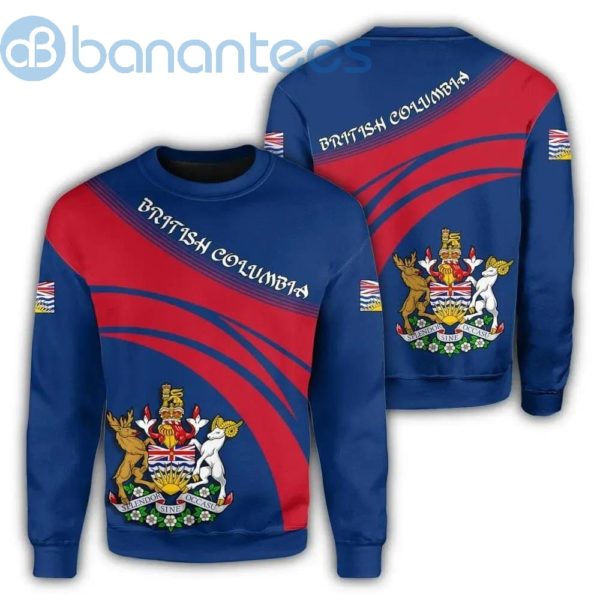 British Columbia Coat Of Arms Cricket Style All Over Printed 3D Sweatshirt Product Photo