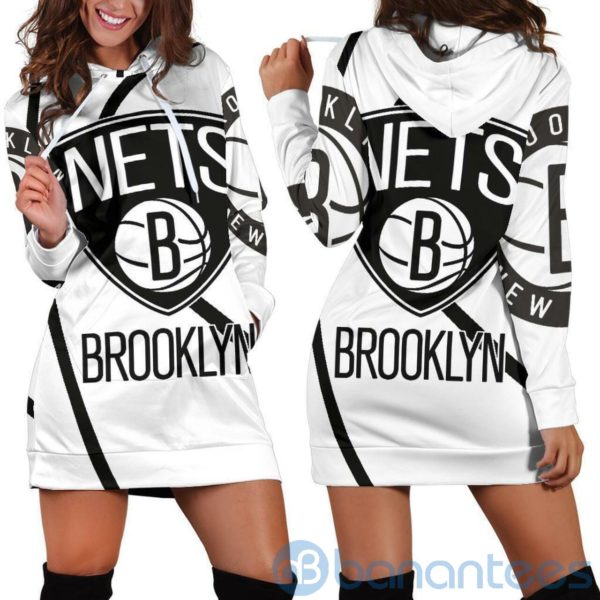 Brooklyn Nets Hoodie Dress For Women Product Photo