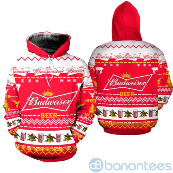 Budweiser Beer Ugly Christmas All Over Printed 3D Shirt Product Photo