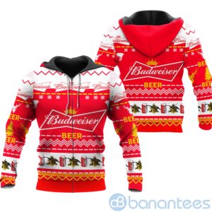 Budweiser Beer Ugly Christmas All Over Printed 3D Shirt Product Photo