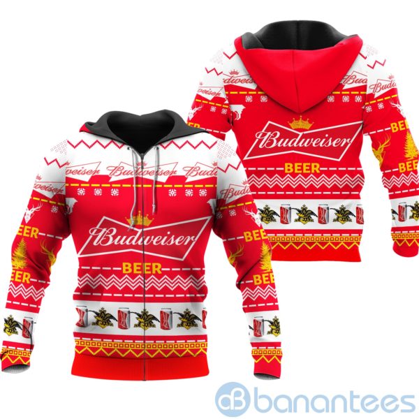 Budweiser Beer Ugly Christmas All Over Printed 3D Shirt Product Photo