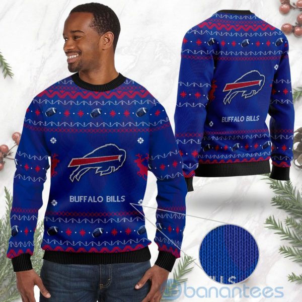 Buffalo Bills American Football Black Ugly Christmas 3D Sweater Product Photo