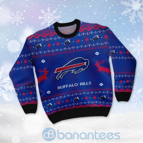 Buffalo Bills American Football Black Ugly Christmas 3D Sweater Product Photo