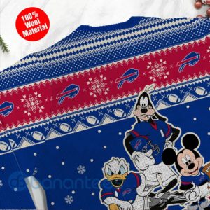 Buffalo Bills Disney Donald Duck Mickey Mouse Goofy Custom Name Christmas 3D Sweater Product Photo