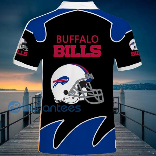 Buffalo Bills Full Printed 3D Black Polo Shirt Product Photo