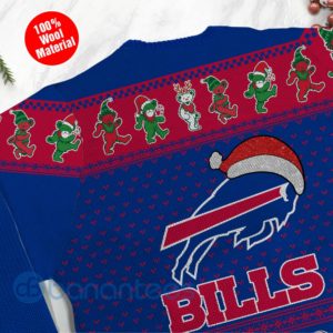 Buffalo Bills Grateful Dead SKull And Bears Custom Name Uglu Christmas 3D Sweater Product Photo
