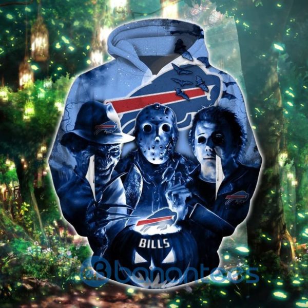 Buffalo Bills Hoodies 3D Halloween Horror Night Hoodie Zip Hoodie Product Photo