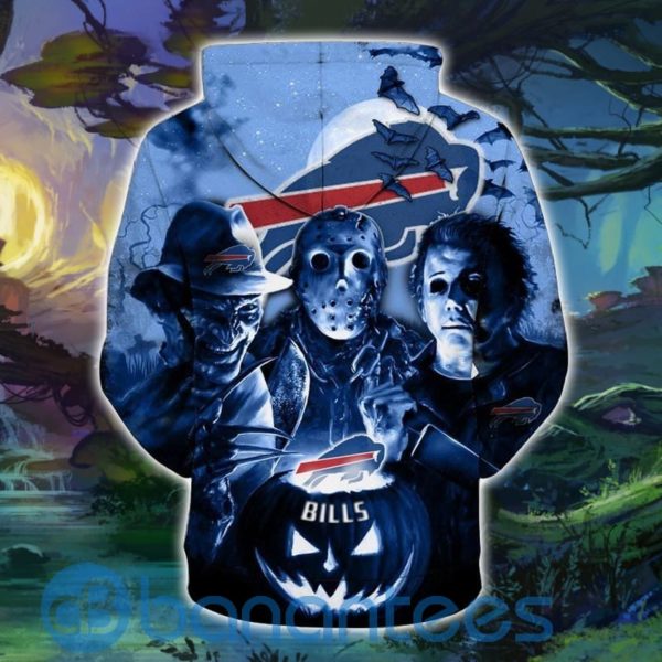 Buffalo Bills Hoodies 3D Halloween Horror Night Hoodie Zip Hoodie Product Photo