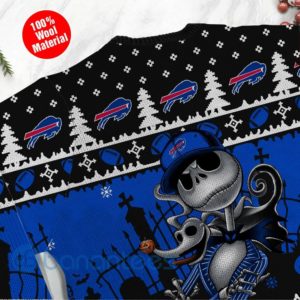 Buffalo Bills Jack Skellington Halloween Ugly Christmas 3D Sweater Product Photo