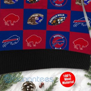 Buffalo Bills Logo Checkered Flannel Design Ugly Christmas 3D Sweater Product Photo