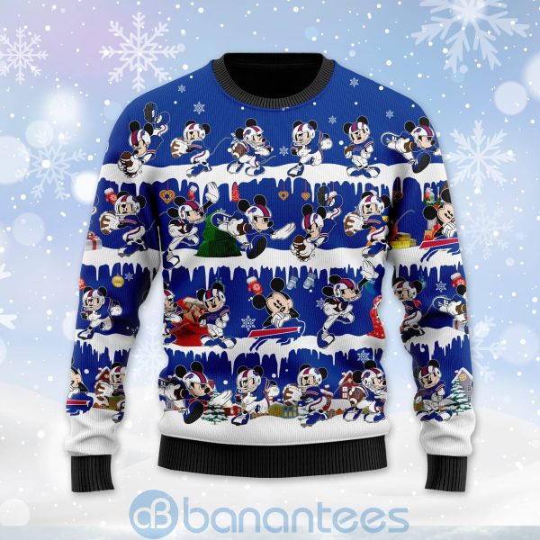 Buffalo Bills Mickey American Football Ugly Christmas 3D Sweater Product Photo