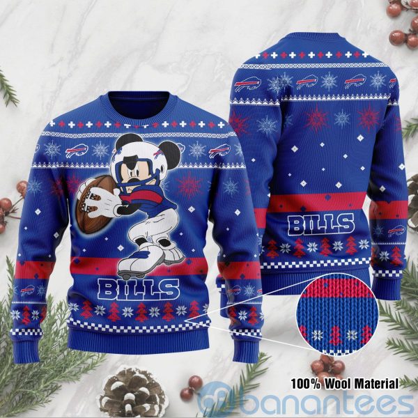 Buffalo Bills Mickey Mouse Funny Ugly Christmas 3D Sweater Product Photo