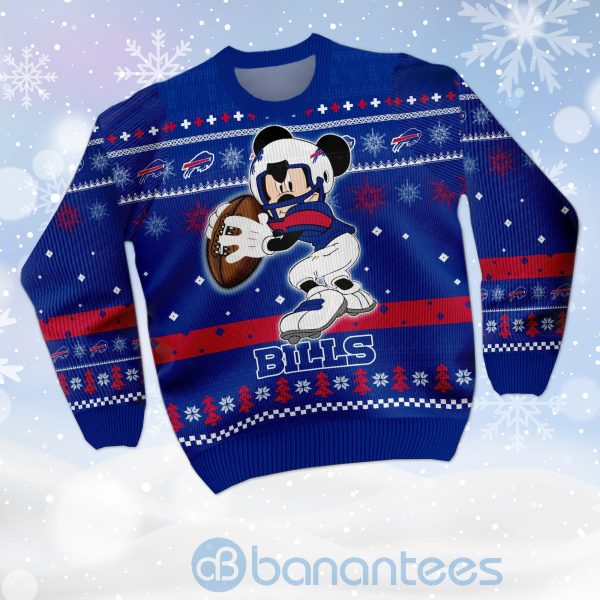 Buffalo Bills Mickey Mouse Funny Ugly Christmas 3D Sweater Product Photo