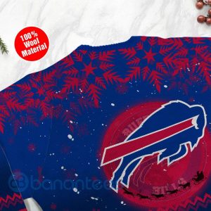 Buffalo Bills Santa Claus In The Moon Ugly Christmas 3D Sweater Product Photo