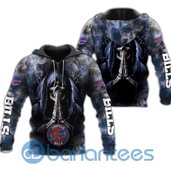Buffalo Bills Skull Smoke All Over Printed 3D Hoodie Zip Hoodie Product Photo